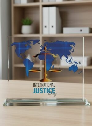 Placa de cristal para homenajes y bodas