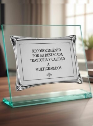 trofeo minimalista placa de cristal moderna reconocimiento de alta gama